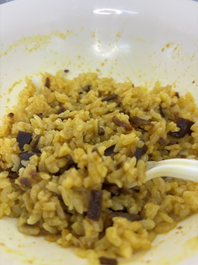 米粉でつくったカレーうどん アルファ米投入
