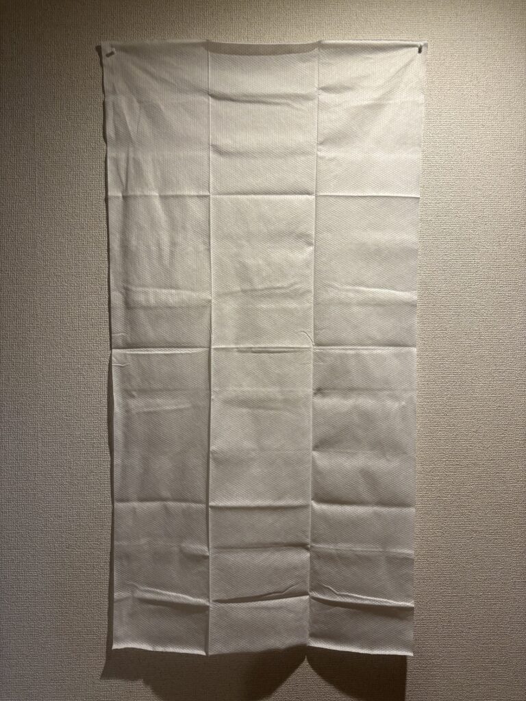 DAISO 不織布コンパクトバスタオル 全身図