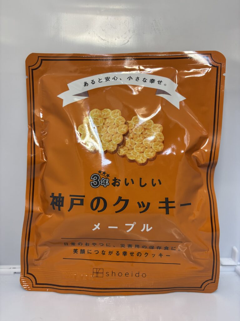 3年おいしい神戸のクッキー　メープル　パッケージ正面