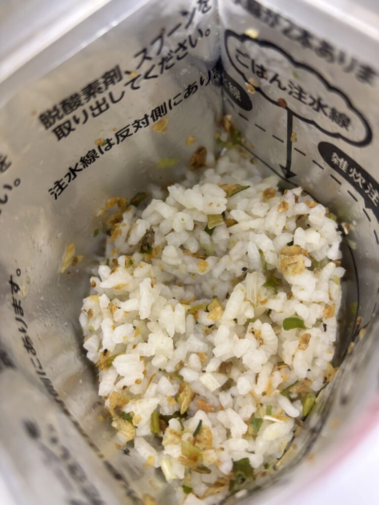 マジックライス ななこめっつ 鯛めし　熱湯調理後