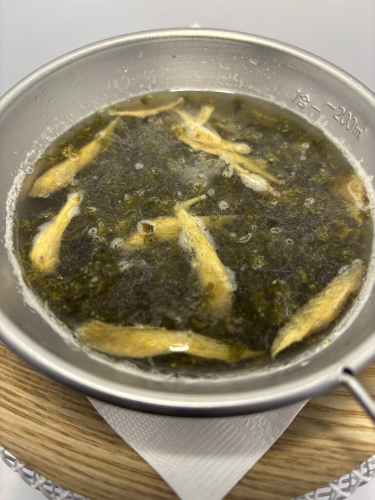 その場deスープ 香るあおさの和風スープ　水調理