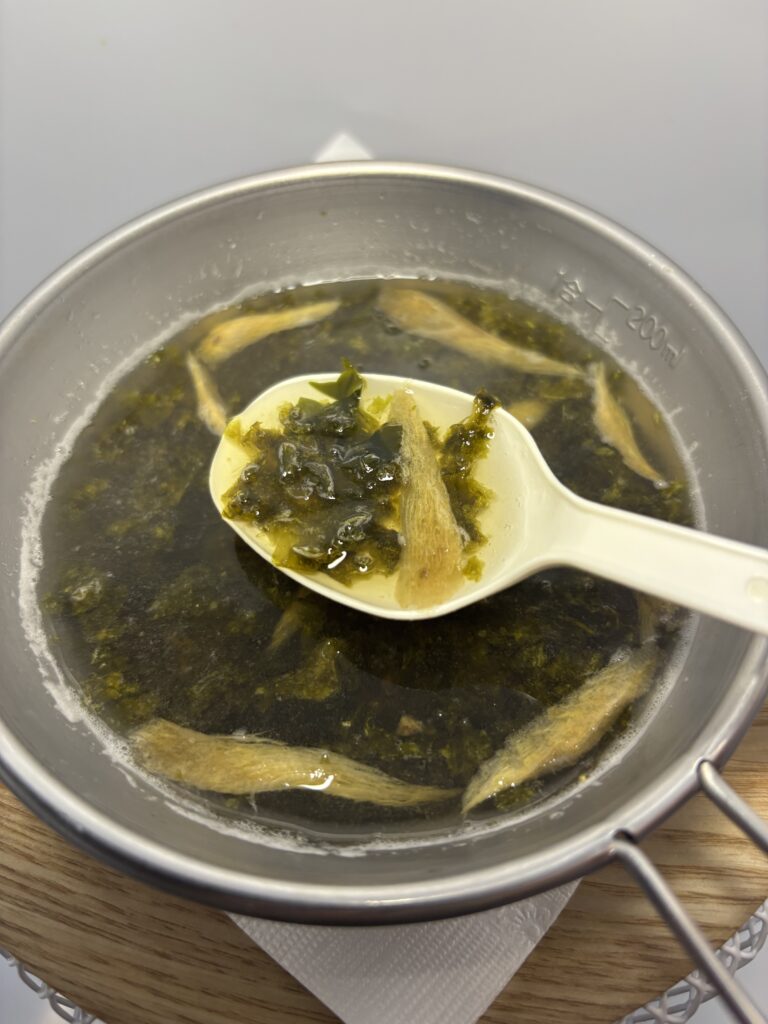 その場deスープ 香るあおさの和風スープ　水調理　拡大