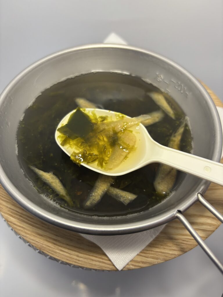 その場deスープ 香るあおさの和風スープ　熱湯調理　拡大