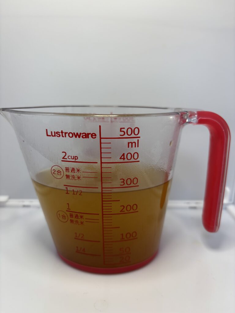 IZAMESHI おだしじんわりきつねうどん だしの残り