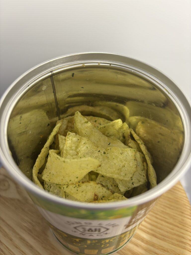 プライドポテト 神のり塩 缶の中