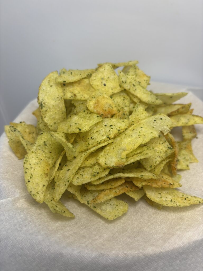 プライドポテト 神のり塩 中身を出したところ