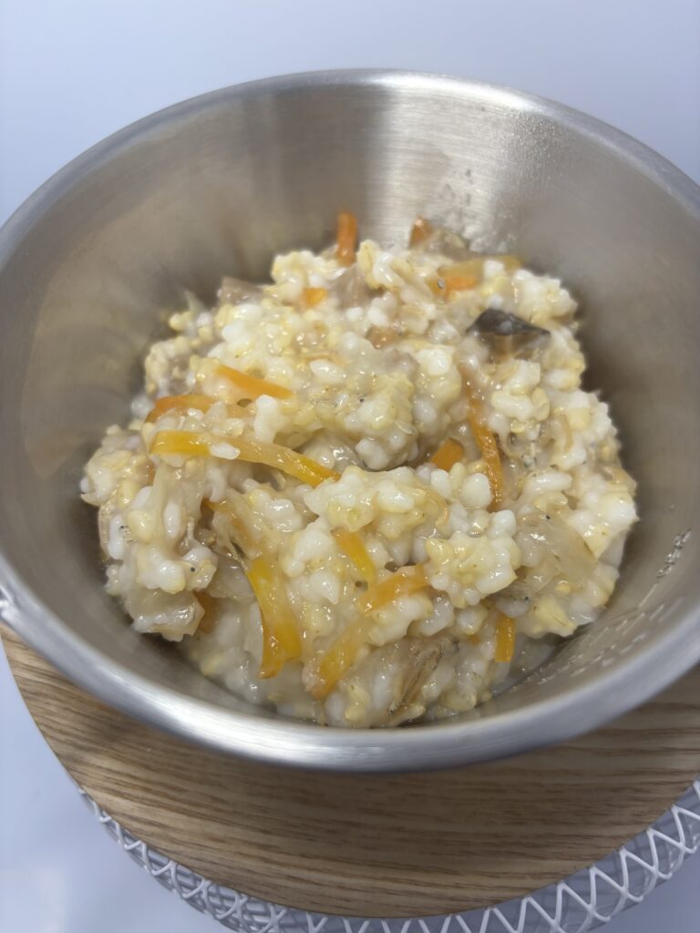 HOZONHOZON おいしいごはん 和風ちりめんごはん　加熱　中身を出したところ